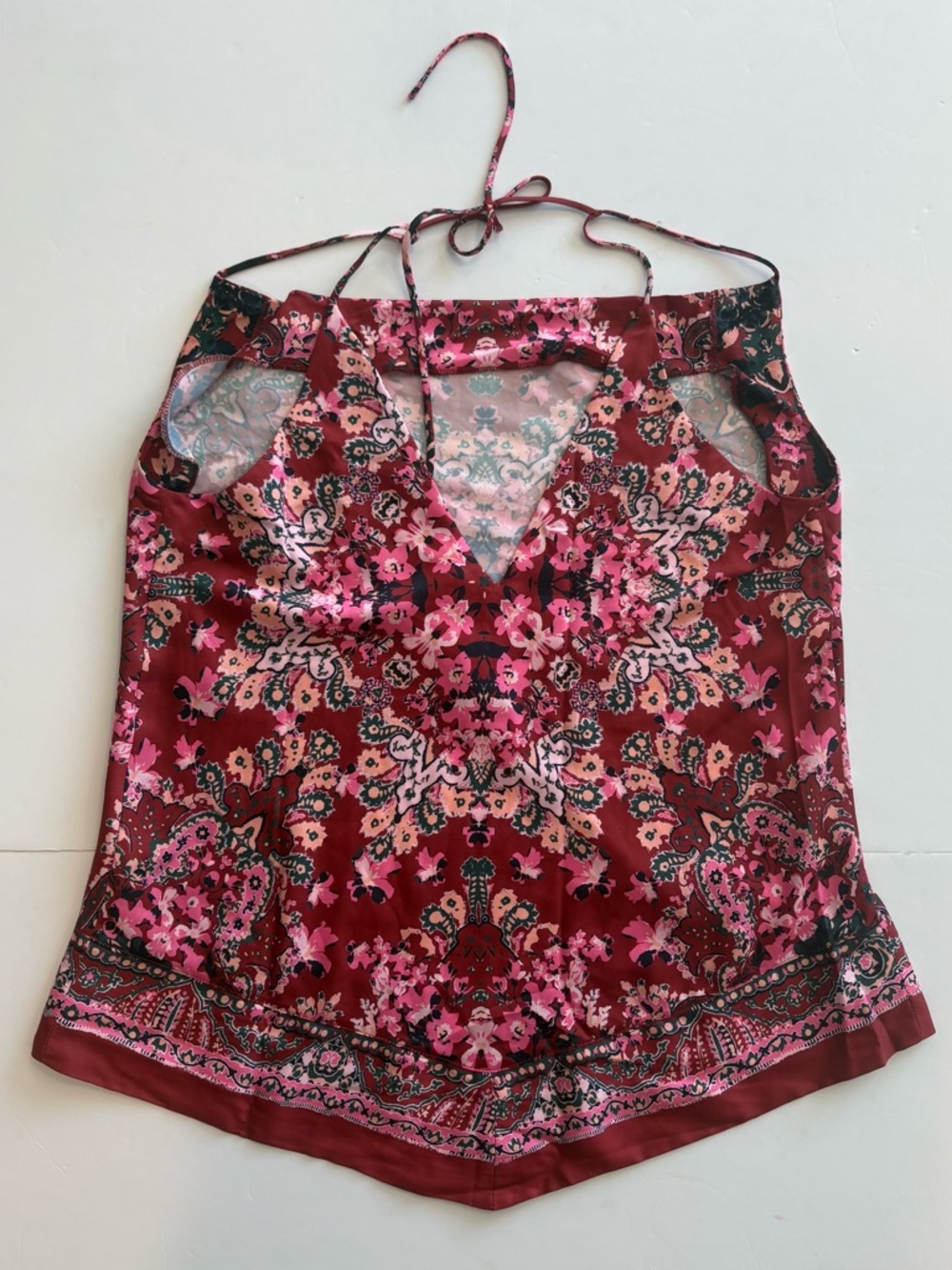 Free People Floral Tank in Dragonfruit XS NWT - Picture 3 of 5